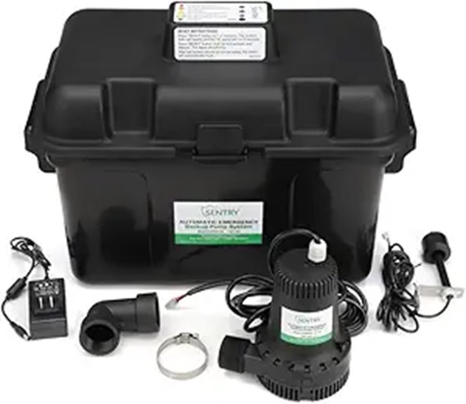 Basement Sentry Backup Sump Pump System with Battery