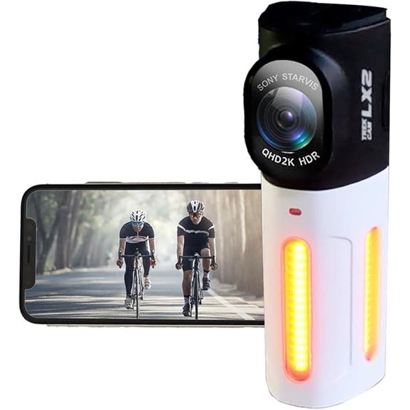 LKT Bike Camera with Tail Light and 2K HDR