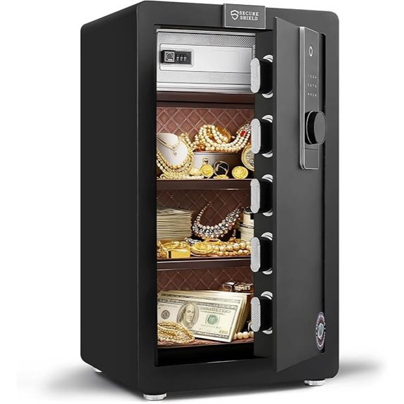Large Electronic Safe with Alarm and Biometric Security