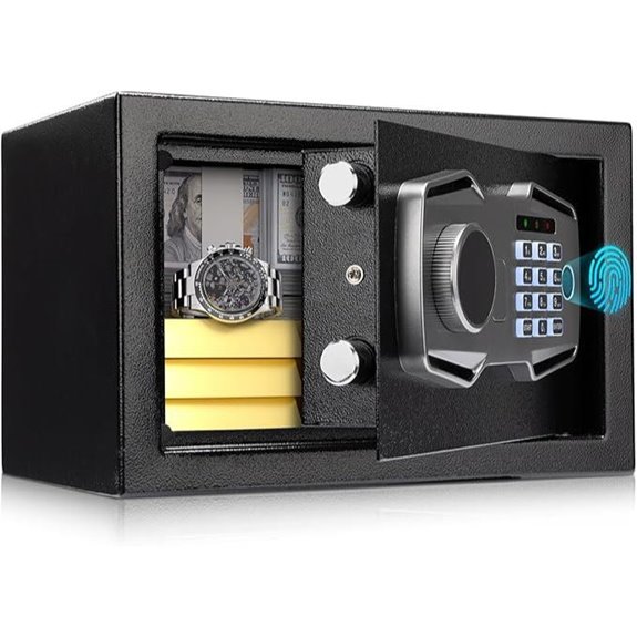 MUNBYN Biometric Safe with Alarm and Keypad