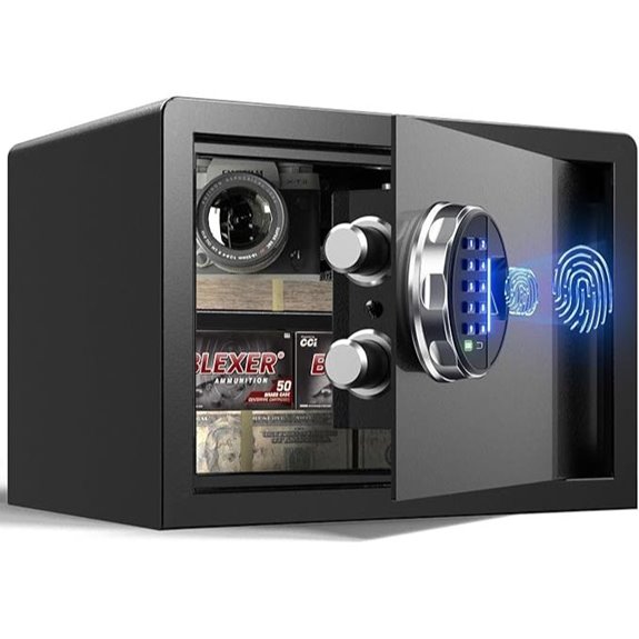 Grimtron Biometric Safe with Lock & LED Light