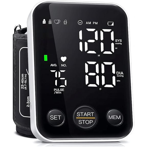Oklar Blood Pressure Monitor with Memory and Large Display