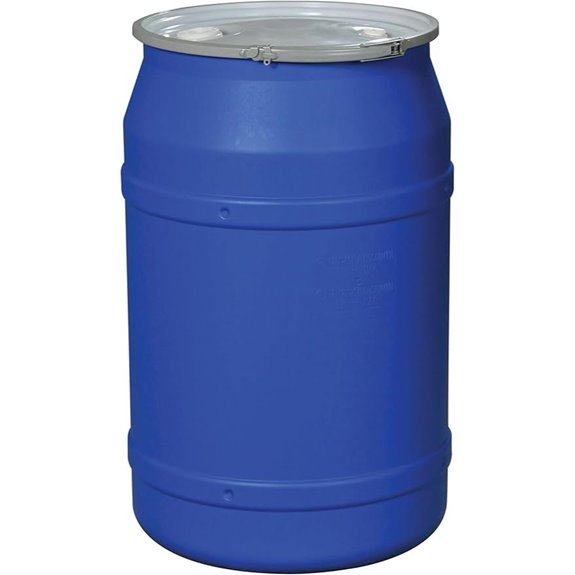 Eagle 55 Gallon Blue Plastic Drum with Lid