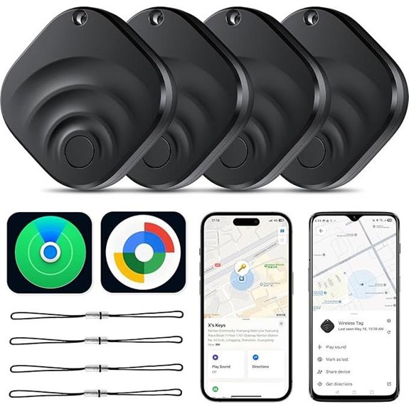 4 Pack Bluetooth Tracker for Keys and Luggage