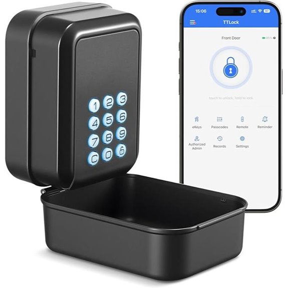 Bluetooth Lock Box with App & PIN Wall Mount