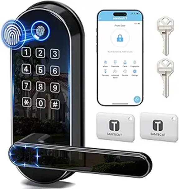 Bluetooth Smart Lock with Handle & Keypad