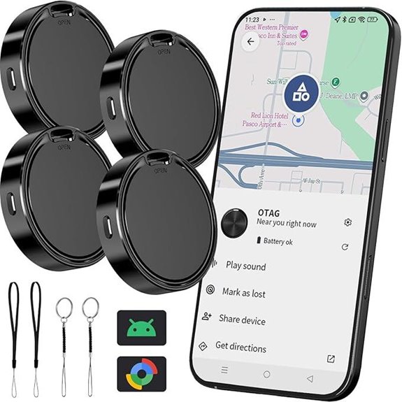 Android Bluetooth Luggage Tracker Tags (4 Pack)