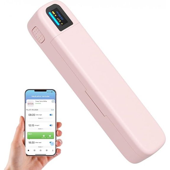 Smart Bluetooth Pill Dispenser with Alarm and Travel Case