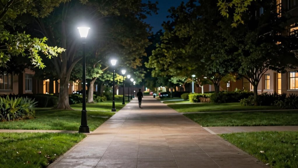 bright open well lit pathways