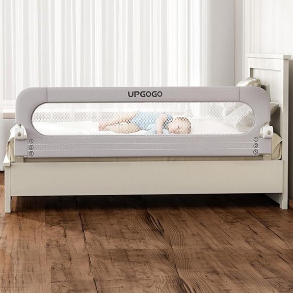 Toddler Bed Rail Guard with Safety System
