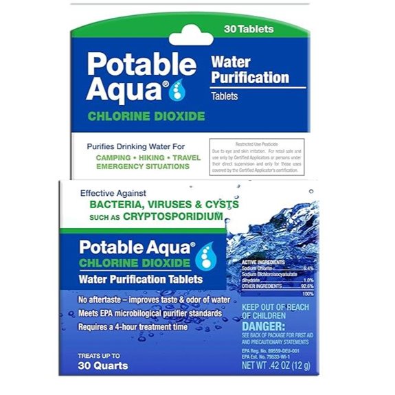 Potable Aqua Chlorine Dioxide Water Purification Tablets