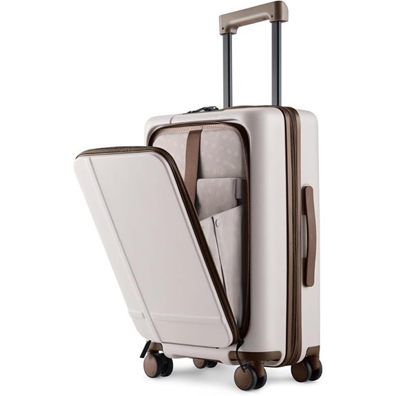 NINETYGO 20-Inch Coffee-Infused Hard Shell Suitcase
