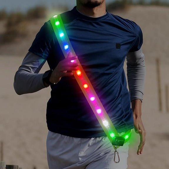 LED Reflective Running Belt with Multi-Color Lights