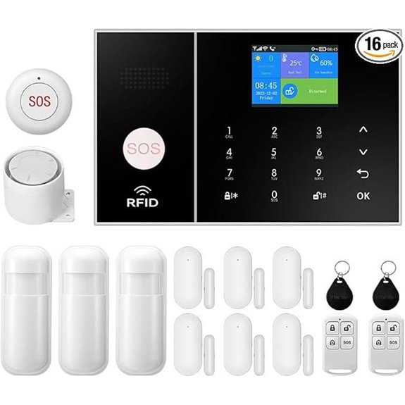 YBJ Home Security Alarm System 16-Piece Kit