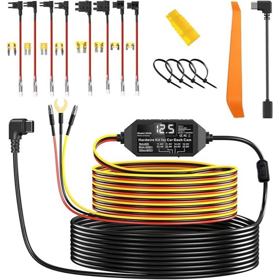 Milerong Hardwire Kit for Dash Cameras and GPS