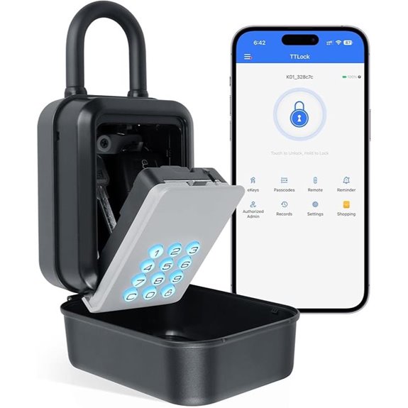 Smart Key Lock Box with Code and App Control