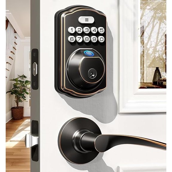 Veise Digital Fingerprint Door Lock with Handles