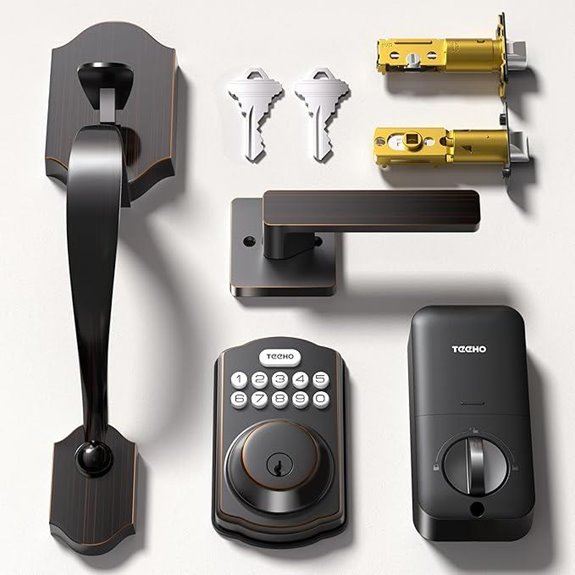 TEEHO Digital Keyless Door Lock Set with Handle