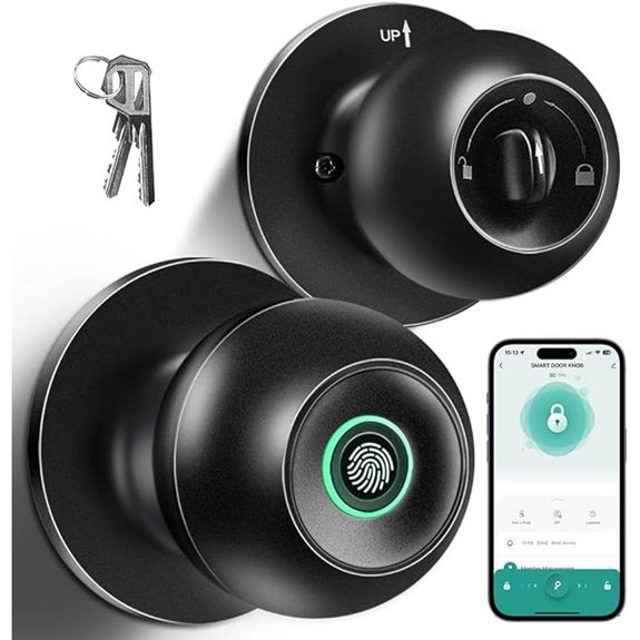 Smart Fingerprint Door Lock with App & Key Access