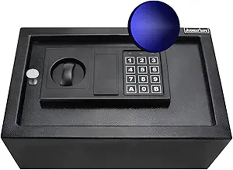 JUGREAT Digital Steel Safe with Lock and Light