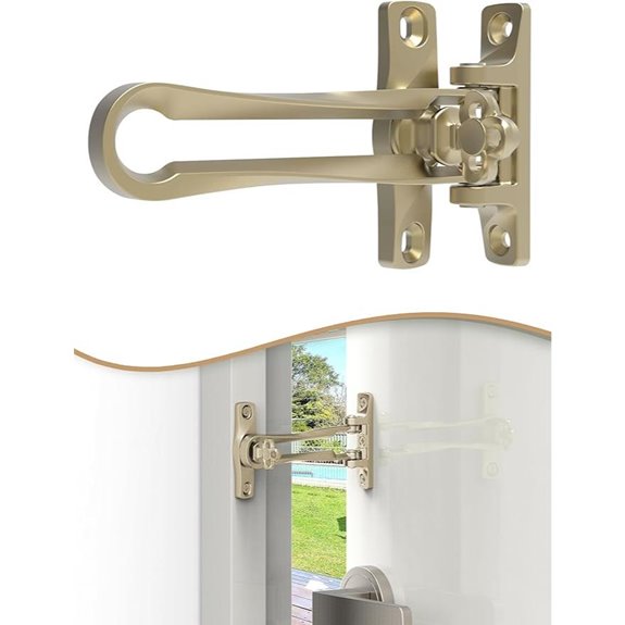 Greatim Door Guard Swing Bar Lock for Home & Security