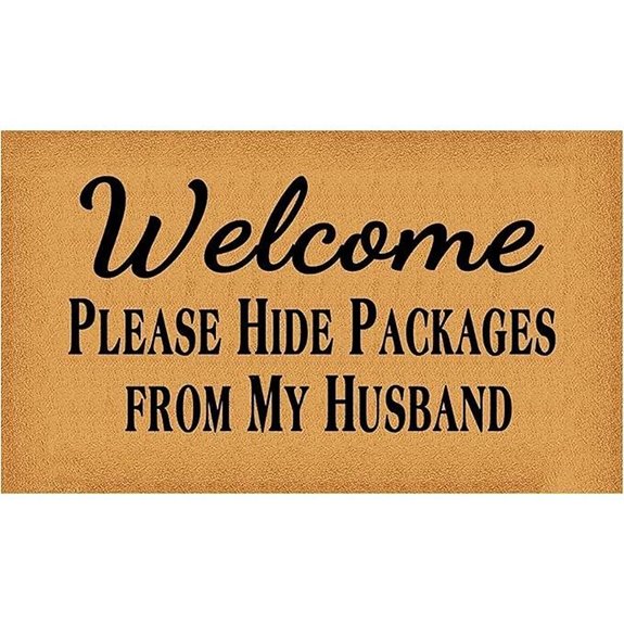 Hide Packages Doormat with Rubber Back