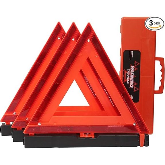 DOT Approved Vehicle Safety Triangles (3 Pack)