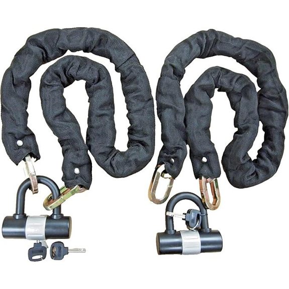 Motorcycle Security Chain Set with Locks (2 Pack)