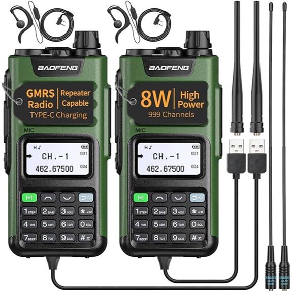 BAOFENG GMRS 2-Pack Long Range Walkie Talkies