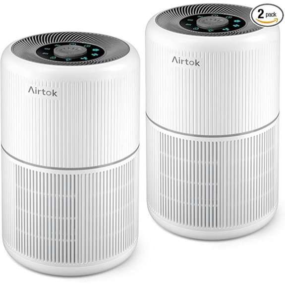 2 Pack HEPA Air Purifiers for Home and Bedroom