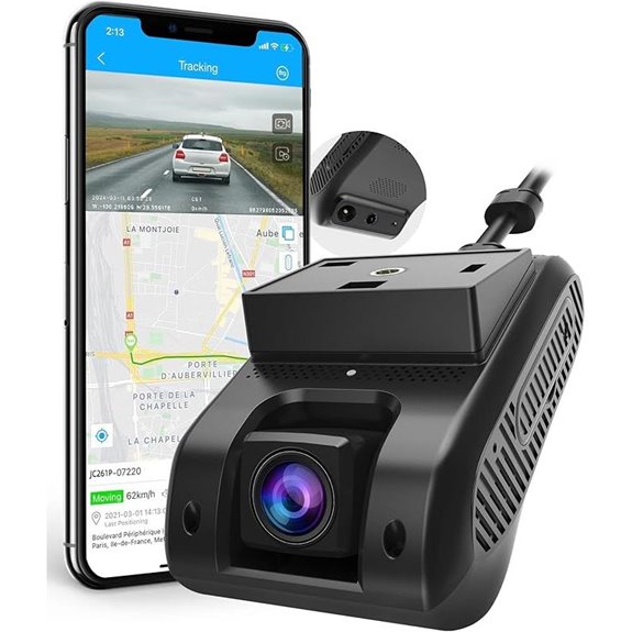 LNCOON 4G Dual Dashcam with GPS and Night Vision
