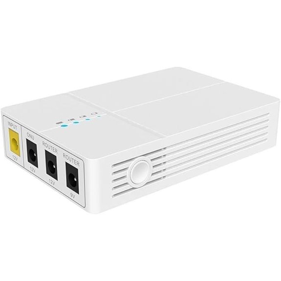 Mini UPS Power Supply with Dual Output Ports