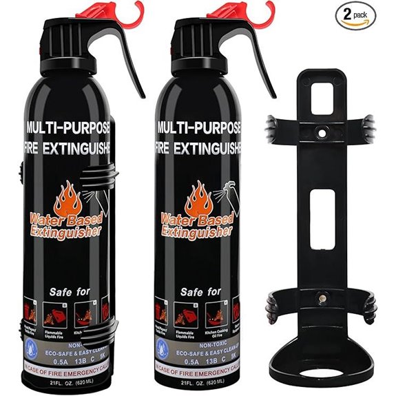 2-Pack Portable Fire Extinguishers with Mounts