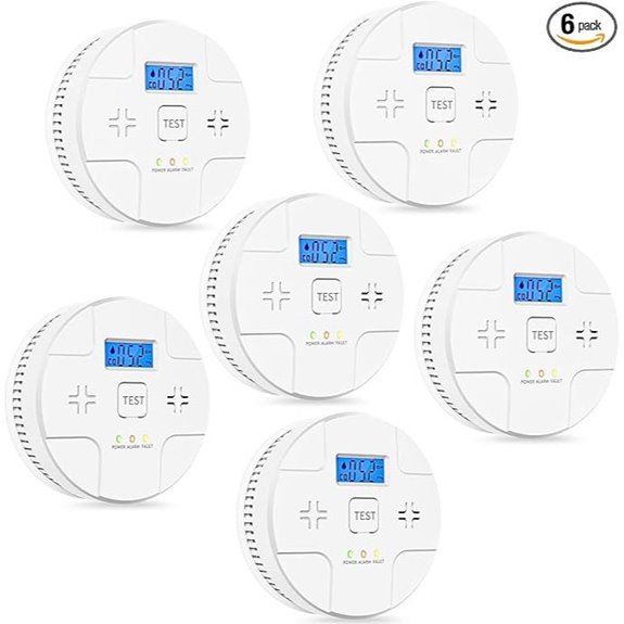 6-Pack 2-in-1 Smoke & Carbon Monoxide Detectors