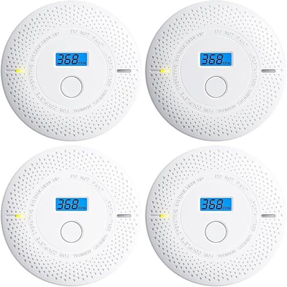 2-in-1 Smoke & CO Detector with 10-Year Battery (4 Pack)