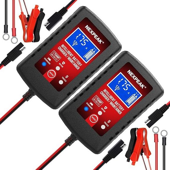 2-Pack Fully Automatic 6V/12V Battery Charger Maintainers
