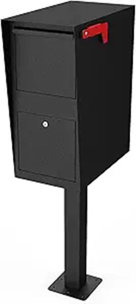 Heavy-Duty Locking Mailbox with Post and Base