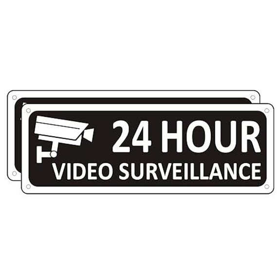 Heavy-duty Metal Security Camera Warning Signs (2 Pack)