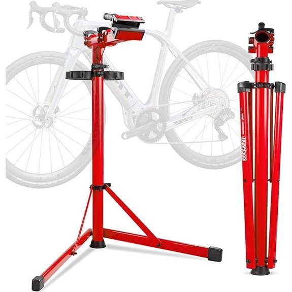 Heavy Duty Portable Bike Repair Stand with Tool Tray
