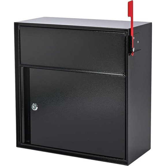 Large Weatherproof Locking Wall Mailbox