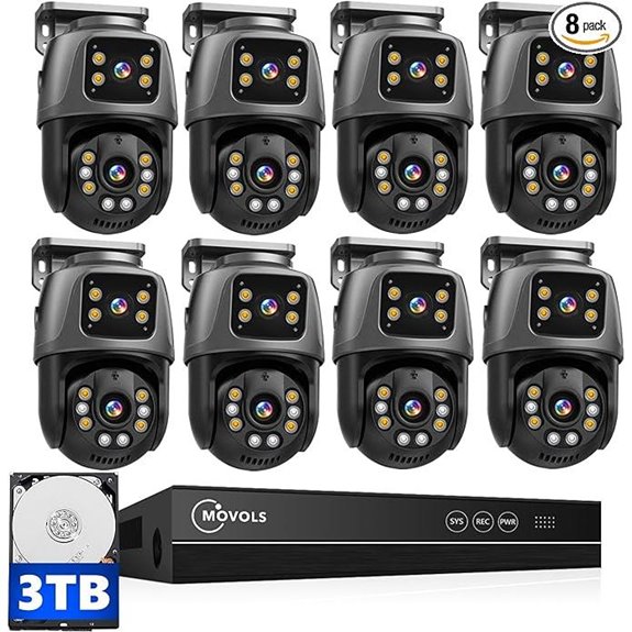 MOVOLS 8-Channel 6MP PoE Security Camera System