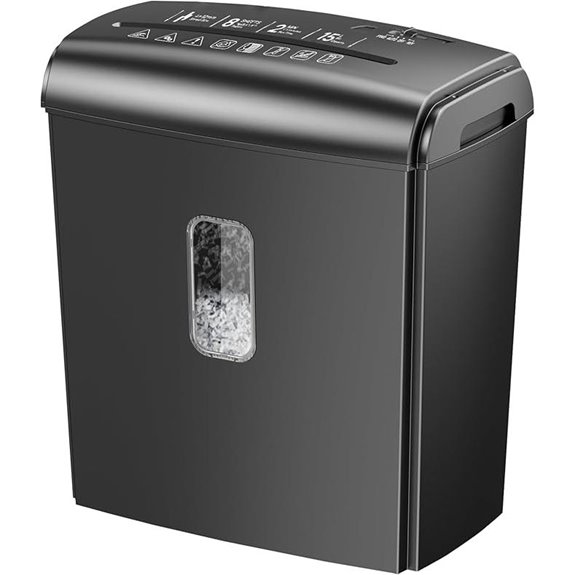 8-Sheet Micro-Cut Paper Shredder with Bin