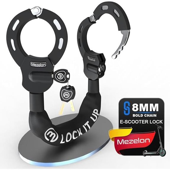 Electric Scooter Lock with 8mm Chain and Keys
