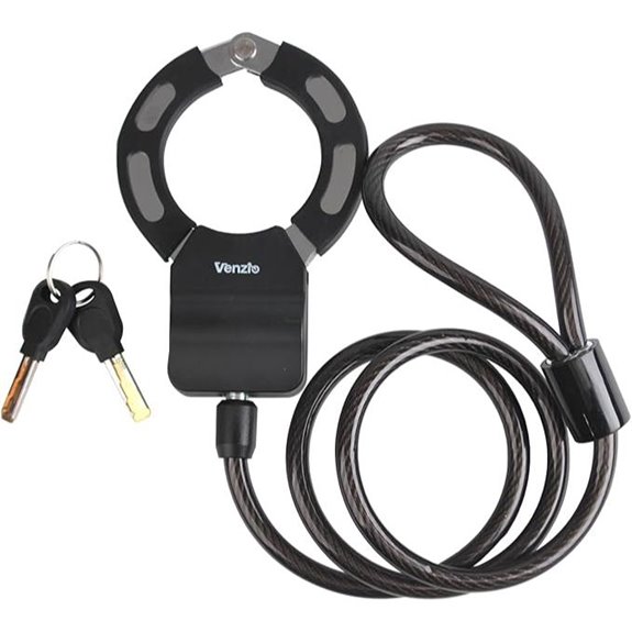 Venzio Electric Scooter Lock with Keys and Steel Cable