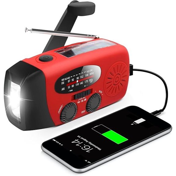 RunningSnail Emergency Hand Crank Radio with LED Flashlight