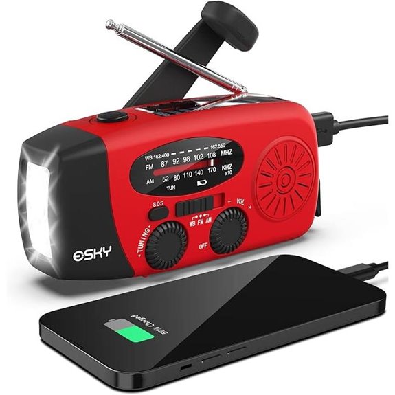Esky Hand Crank Radio with Flashlight and Power Bank