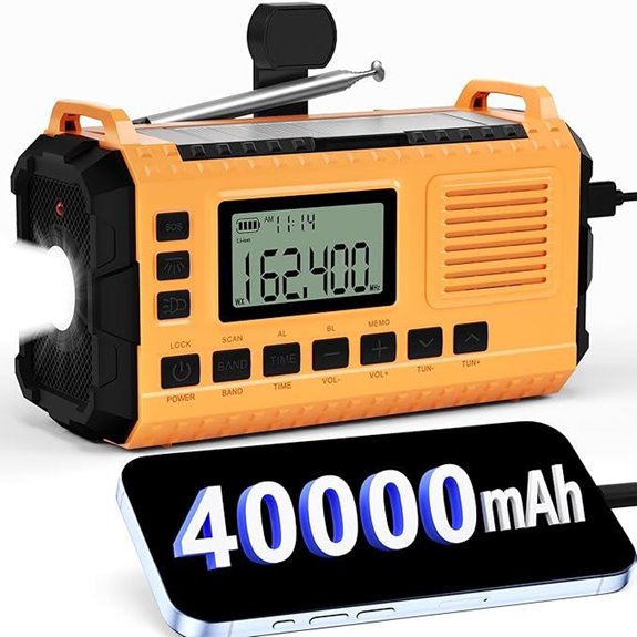 Emergency Weather Radio with Power Bank and SOS Alarm