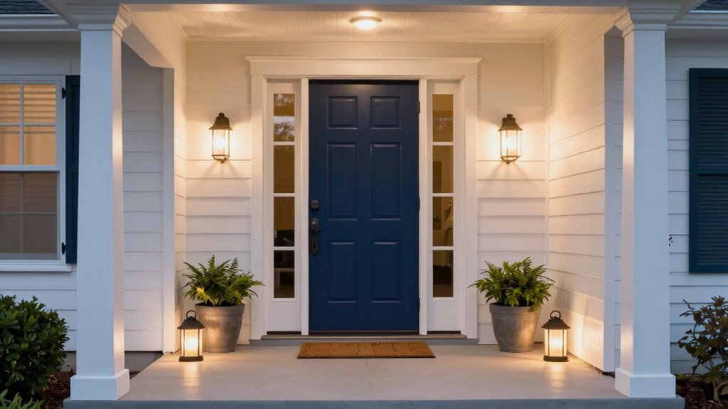 enhance entrance lighting security
