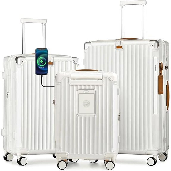 Joyway 3-Piece Expandable Luggage Set with USB