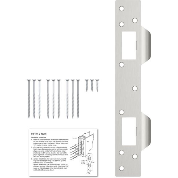 Door Strike Plate Reinforcement for Exterior Doors